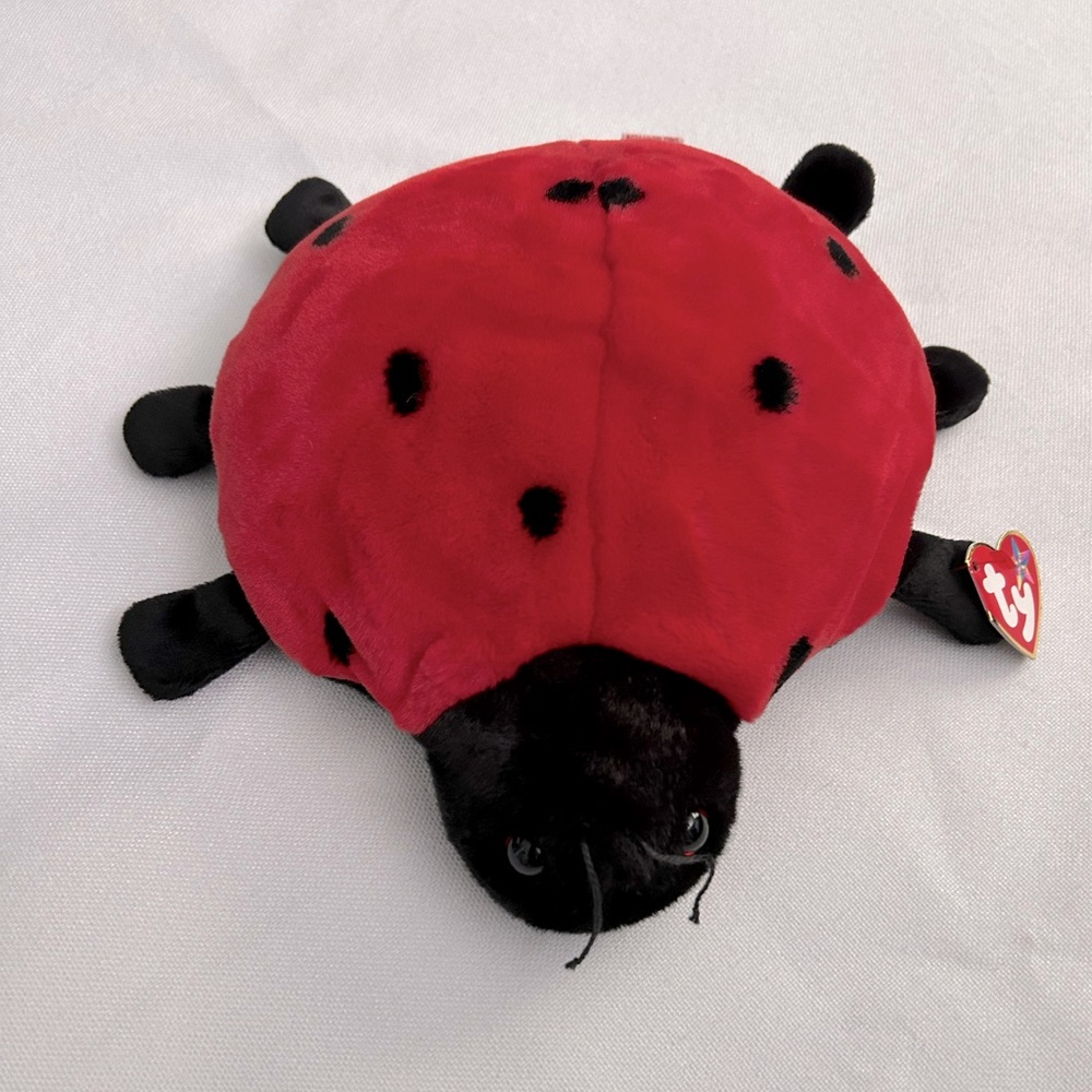 Vintage Ty LUCKY the Ladybug 10” 1999 Beanie Buddy Collection plush EUC with Tag